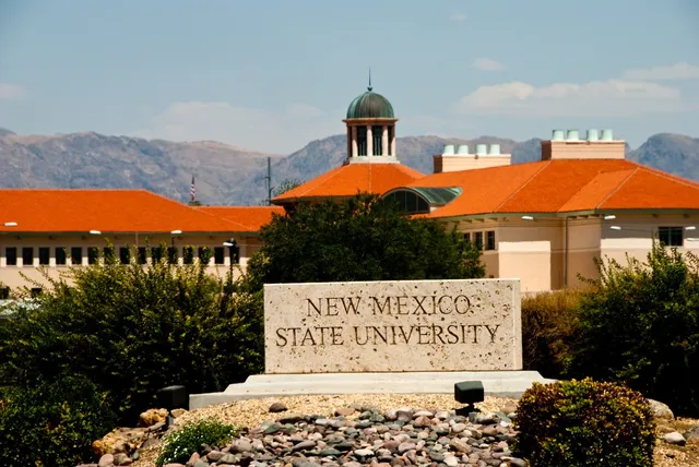 Entrance to New Mexico State University in Las Cruces. Get noticed online with a top Web Design Company for your business.