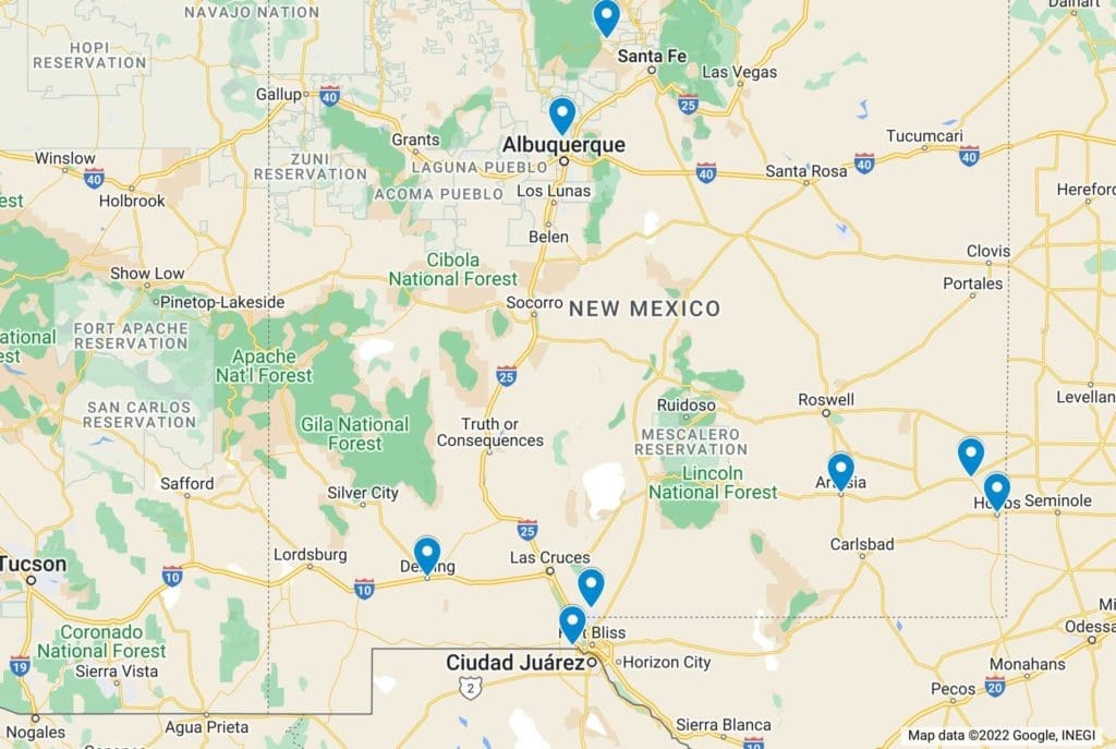 New Mexico Map